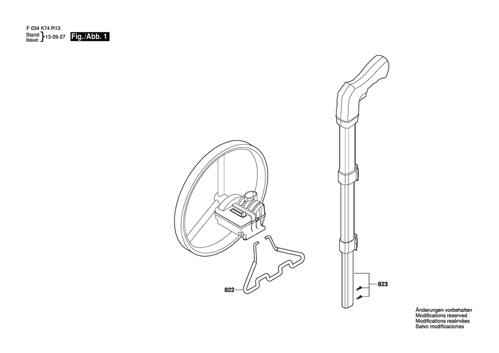 Diagram Diagram and Parts List for RT312 F 034 K74 R13 Bosch Miscellaneous