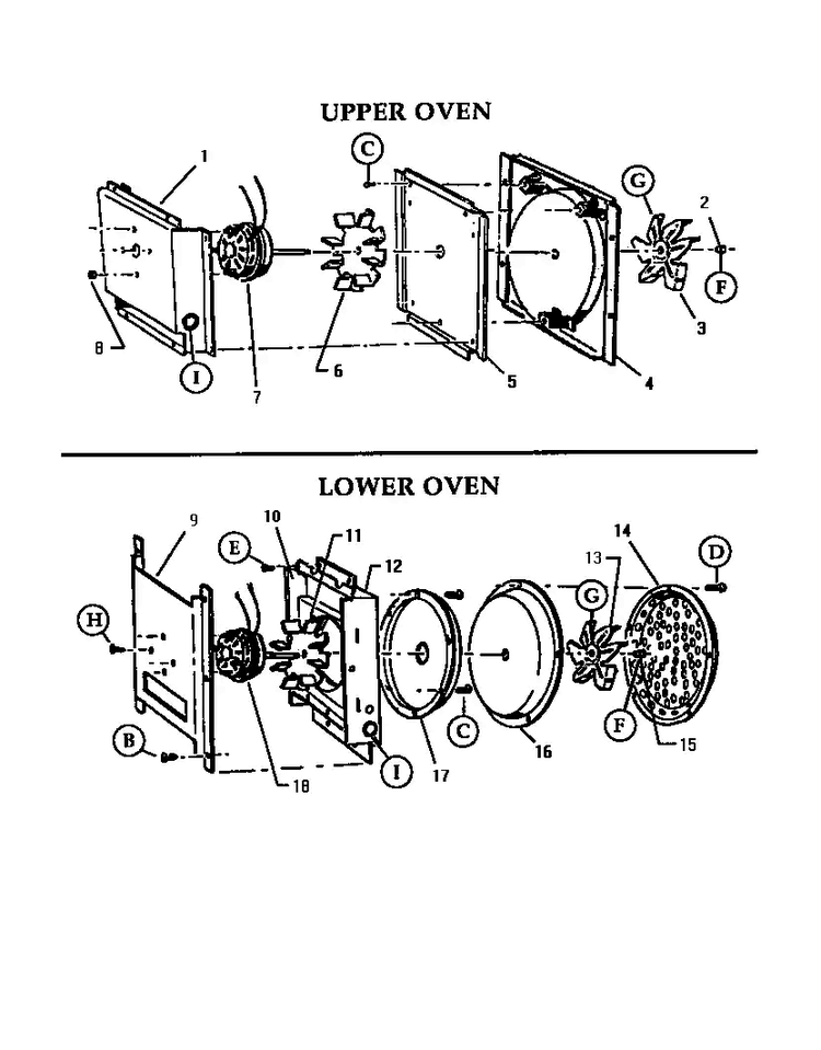 Convection Blower Assembly Diagram and Parts List for CMT127N-01  Thermador Microwave
