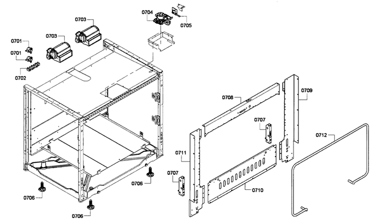 Frame Assy Diagram and Parts List for PRD366GHU 01 Thermador Range