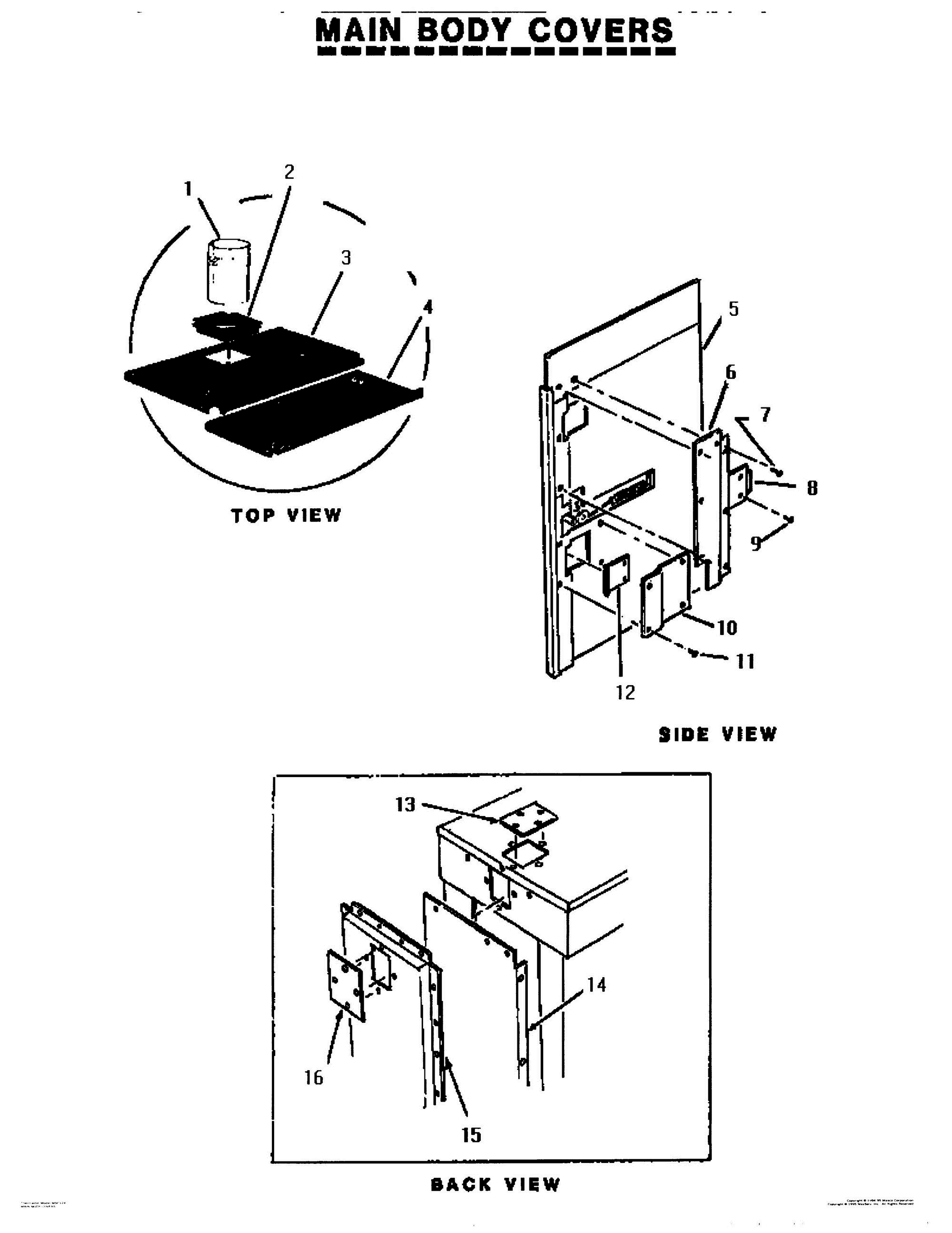 06 - MAIN BODY COVERS Diagram and Parts List for MSC-224  Bosch 