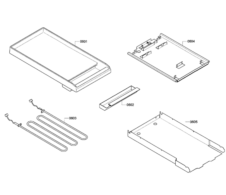 Griddle Diagram and Parts List for PRD486GDHC 10 Thermador Range