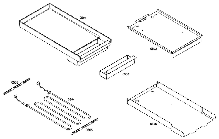 Grille Diagram and Parts List for PRG364EDG01  Thermador Range