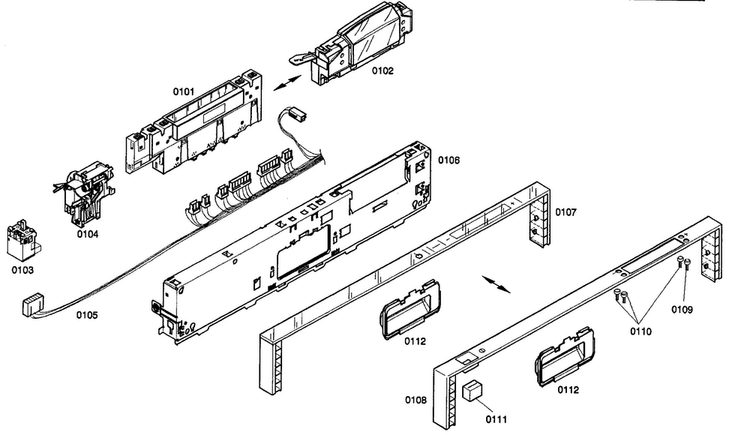 Control Panel Diagram and Parts List for SHV99A13UC 19 Bosch Dishwasher