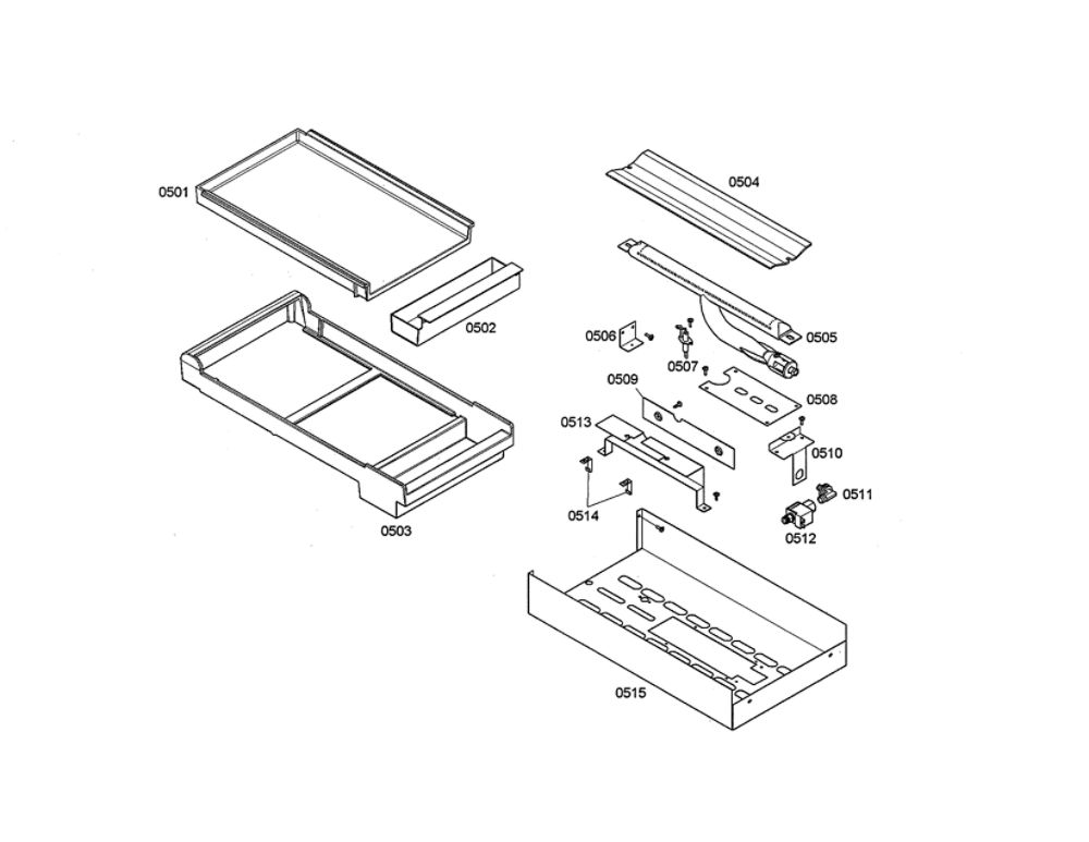 Griddle Frame/Solenoid Diagram and Parts List for PDR364GDZS 08 Thermador Range