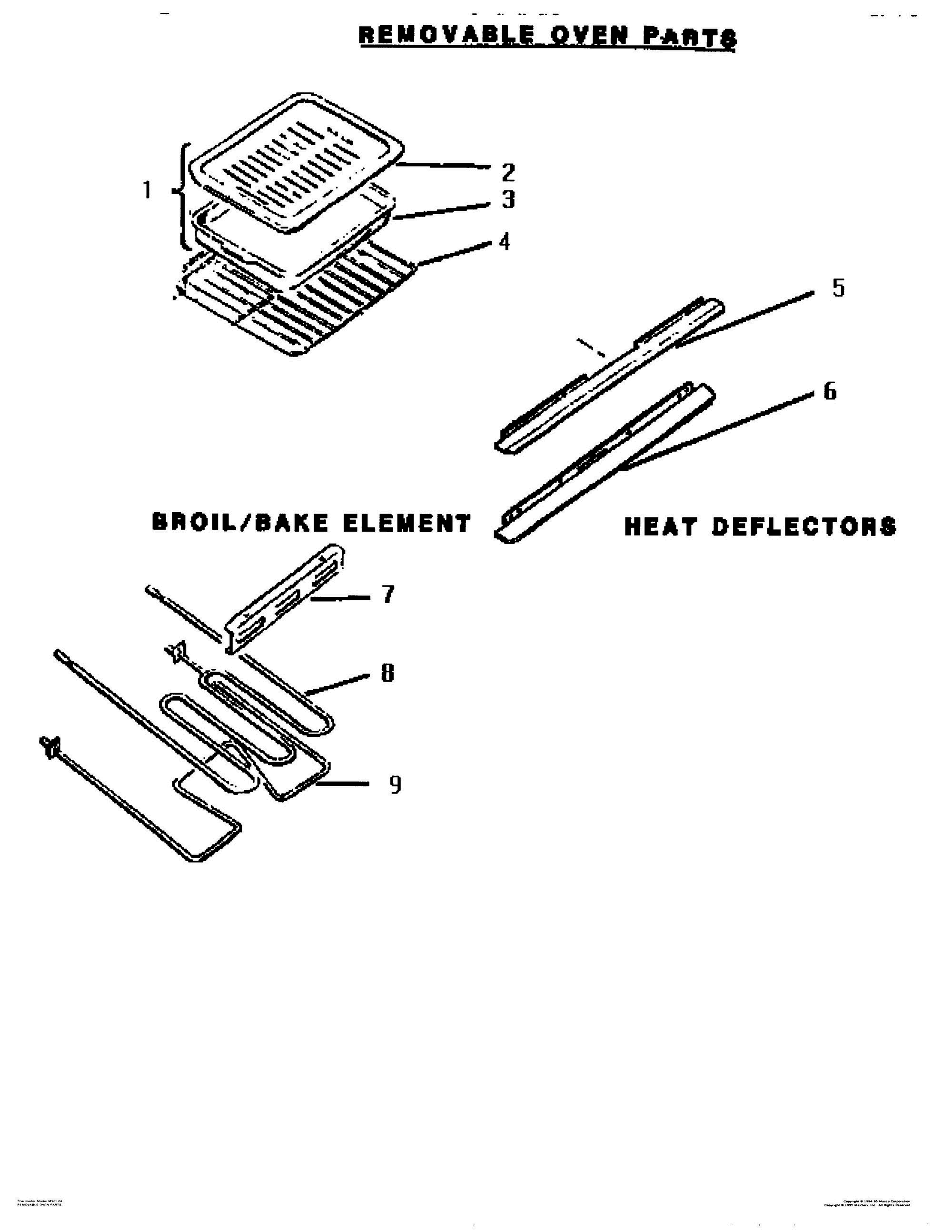 03 - REMOVABLE OVEN PARTS Diagram and Parts List for MSC-224  Bosch 