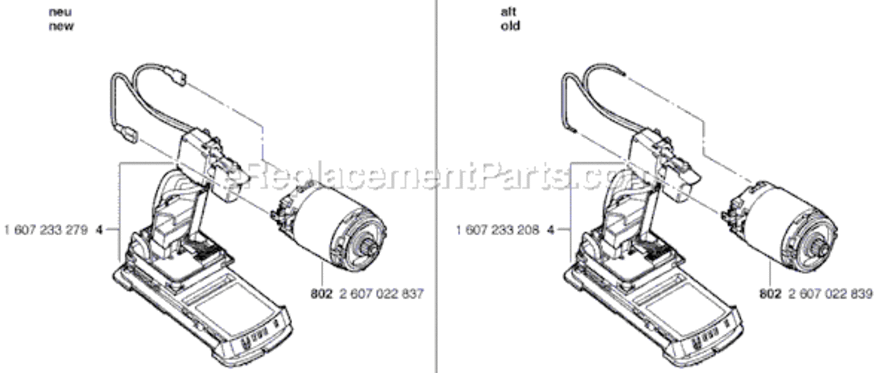 Page B Diagram and Parts List for 38636-01 3601J12110 Bosch Cordless Drill