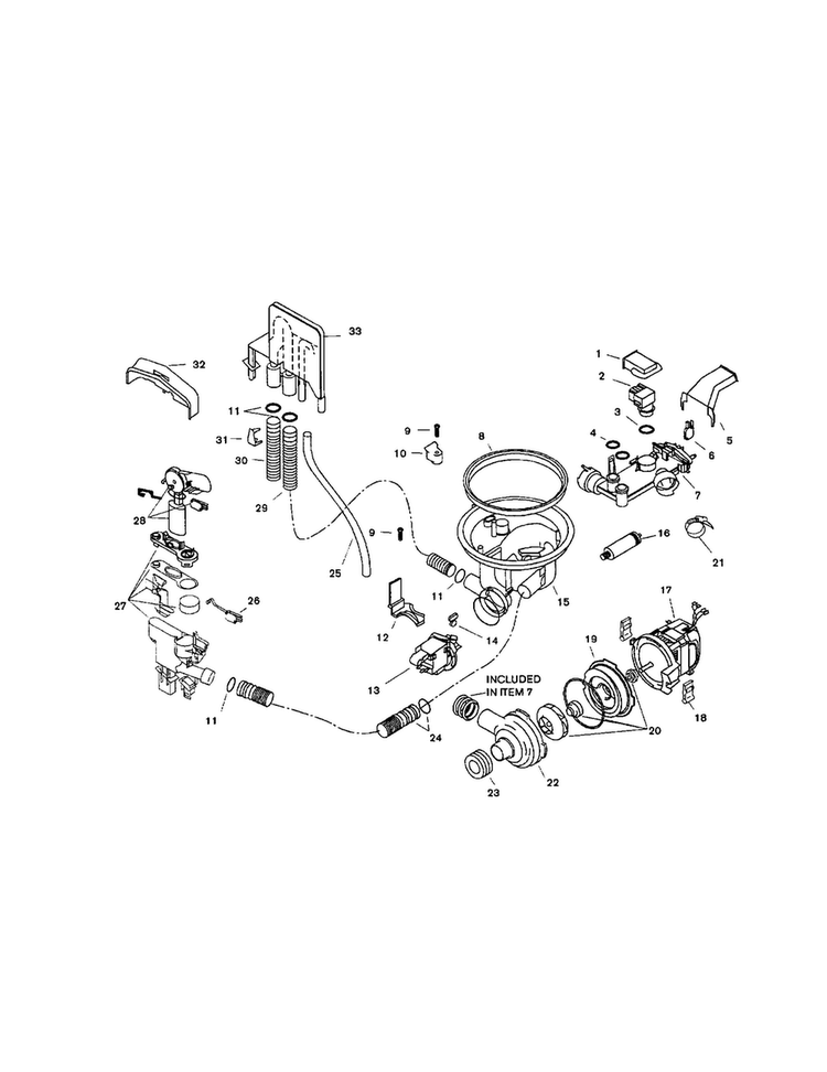 Component Assemblies Diagram and Parts List for SHI4306UC 12 Bosch Dishwasher