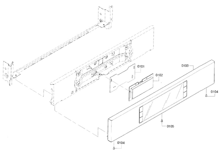 Control Panel Diagram and Parts List for HBL8651UC 01 Bosch Wall Oven