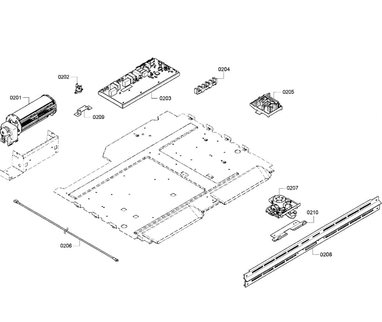 Pcb Assy Diagram and Parts List for HBL3360UC 09 Bosch Wall Oven
