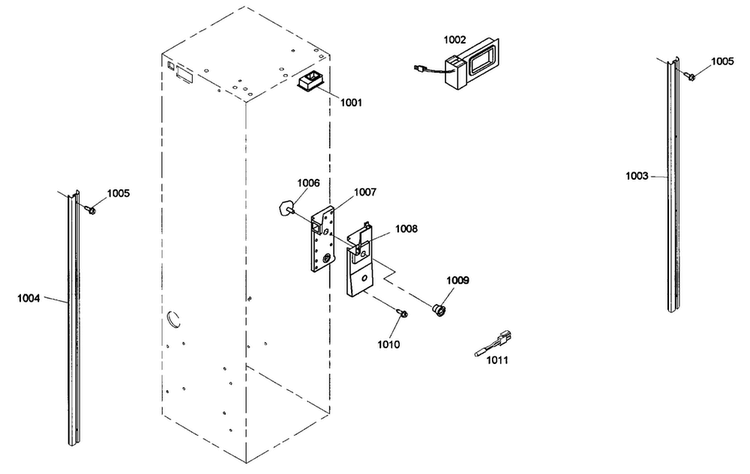 Senser Diagram and Parts List for KBUIT4865E01  Thermador Refrigerator