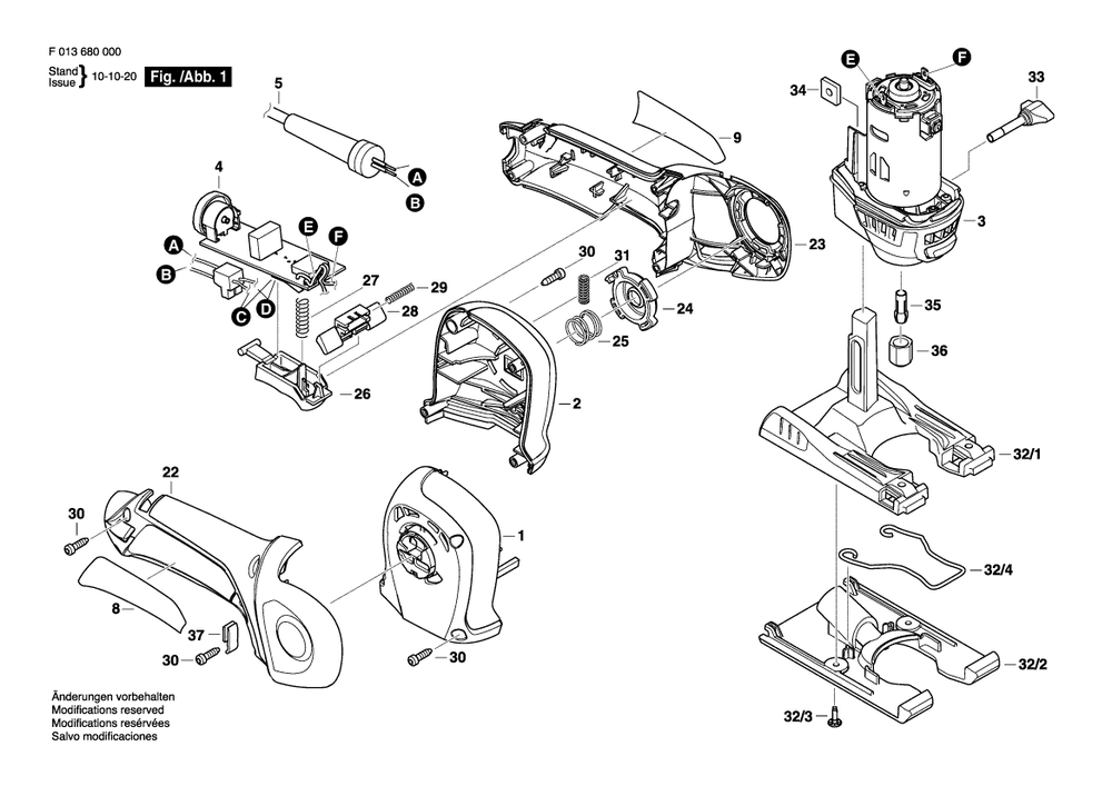 Diagram Diagram and Parts List for 6800 F 013 680 000 Bosch Router
