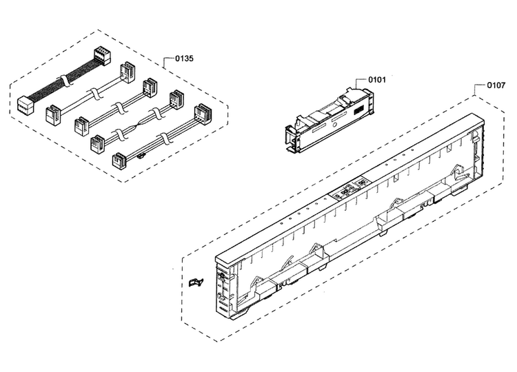 Control Panel Diagram and Parts List for SHX8PT55UC 01 Bosch Dishwasher