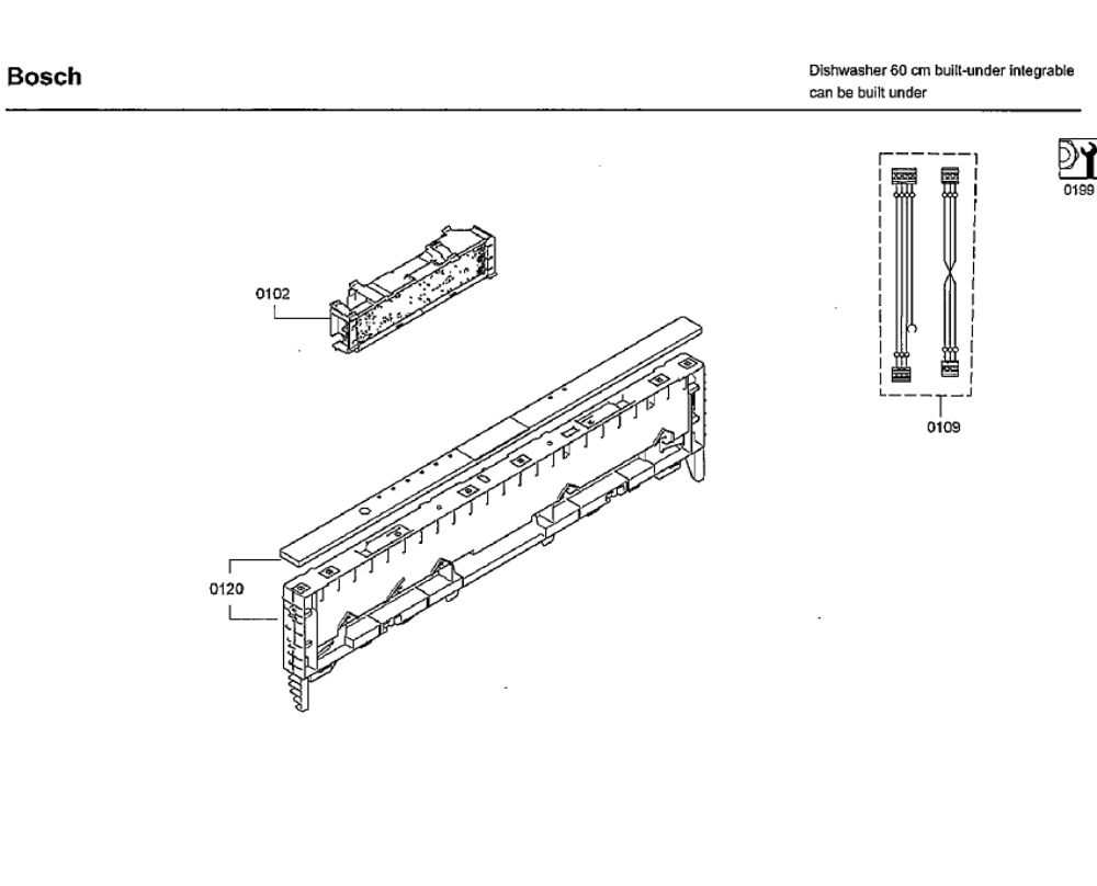 Control Panel Diagram and Parts List for SHX9PT75UC B4 Bosch Dishwasher