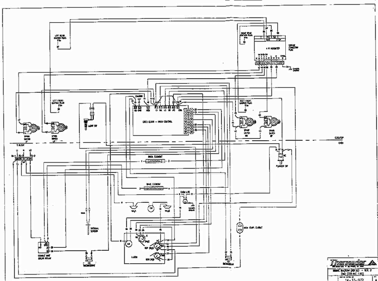Wiring Diagram Diagram and Parts List for RDF30RS 9707 & UP Thermador Range
