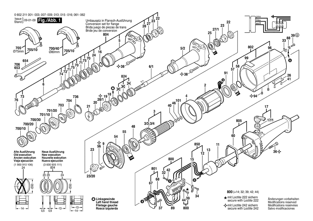 Diagram Diagram and Parts List for 0602211062  Bosch Sander Grinder