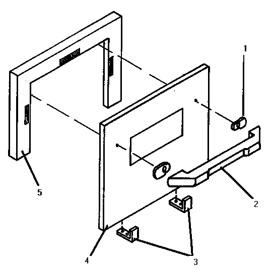White Door Assembly Front Cosmetic Parts Diagram and Parts List for CT227NW  Thermador Range