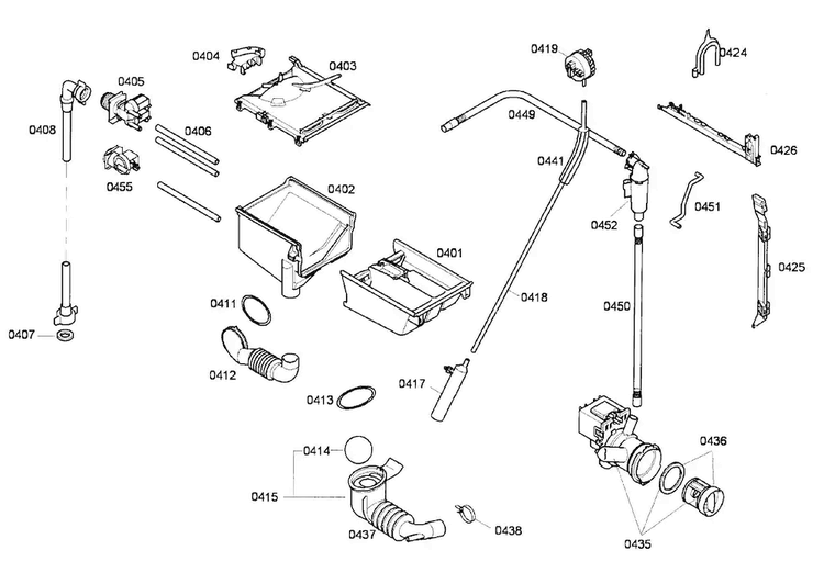 Valve Assy Diagram and Parts List for WFL2090UC 12 Bosch Washer