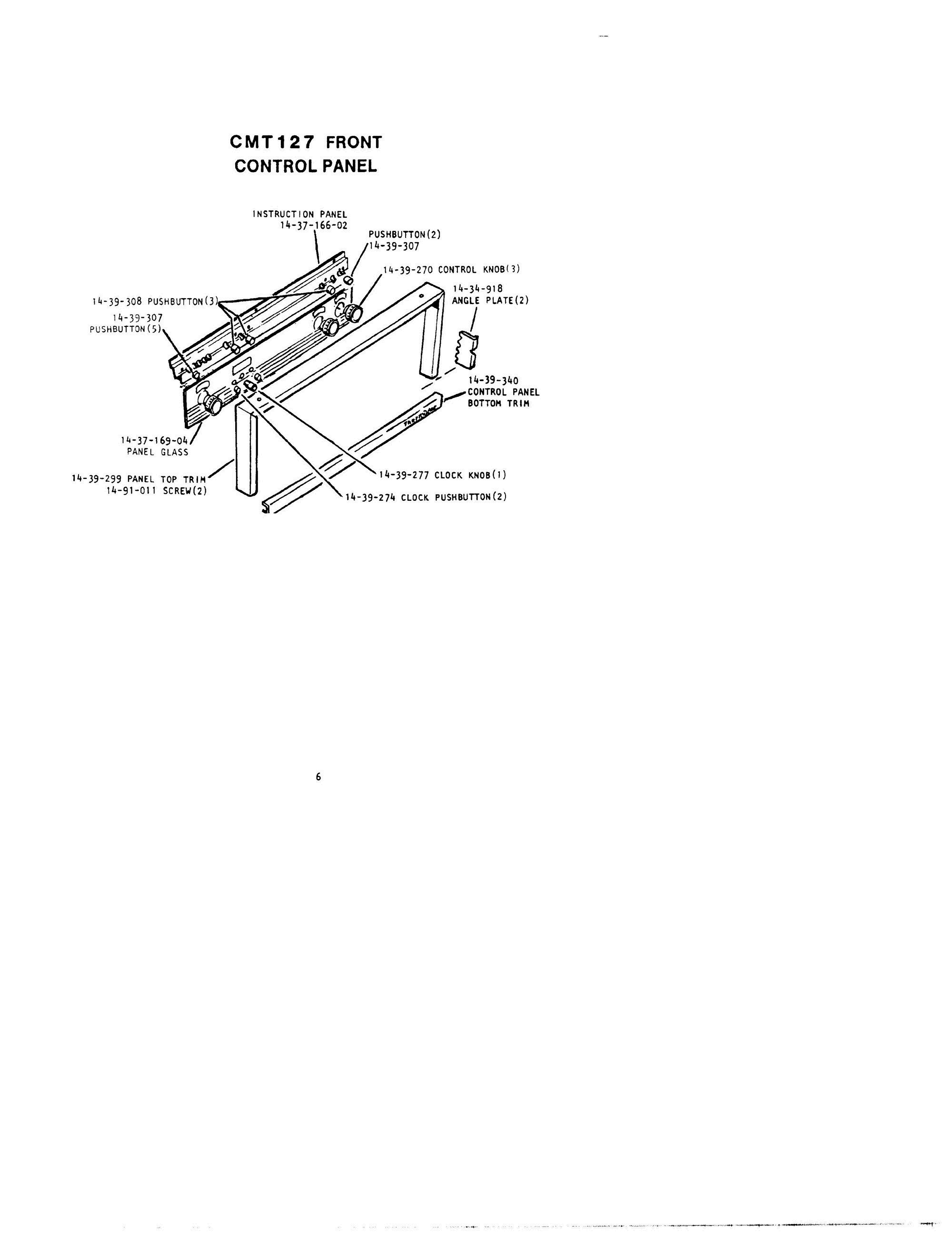 07 - CMT-127 FRONT CONTROL PANEL Diagram and Parts List for CMT-127  Bosch 