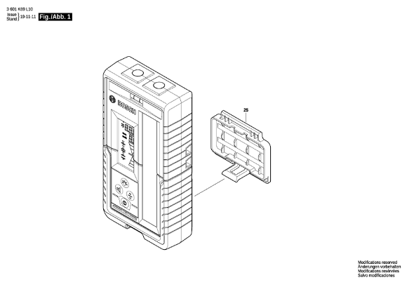 Bosch Lr20 Diagram and Parts List for LR20  Bosch Laser Level