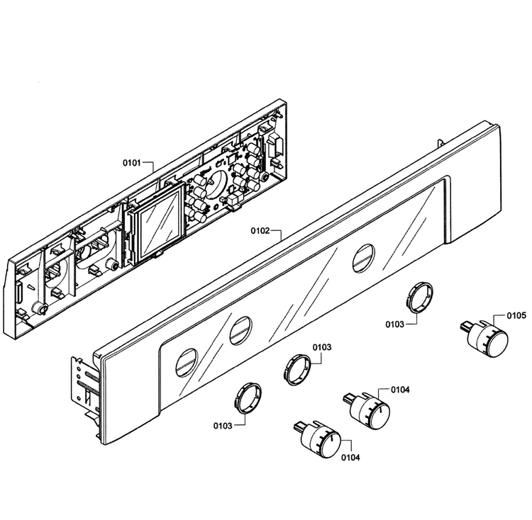 Control Panel Diagram and Parts List for HBL5660UC 09 Bosch Wall Oven