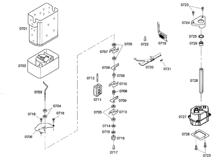 Ice Maker/door Assy Diagram and Parts List for KBUDT4855E 01 Thermador Refrigerator
