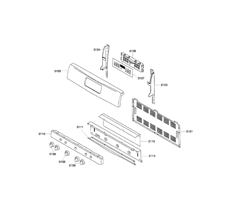 Control Panel Diagram and Parts List for HGS3053UC 05 Bosch Range