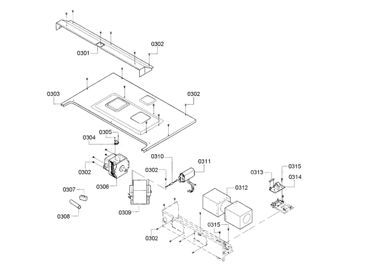 Mag Assy Diagram and Parts List for HMC87151UC 01 Bosch Microwave