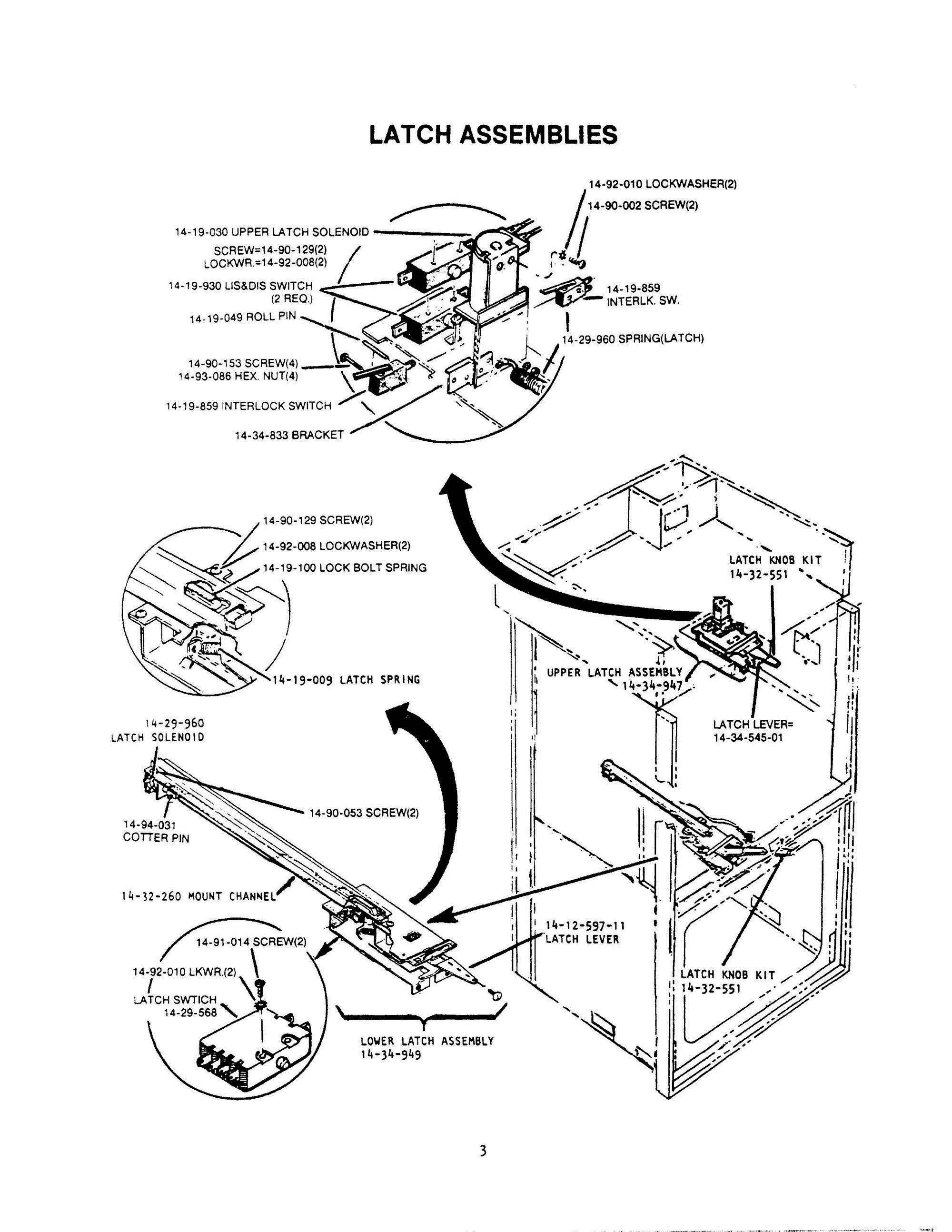 04 - LATCH ASSEMBLIES Diagram and Parts List for CMT-127  Bosch 