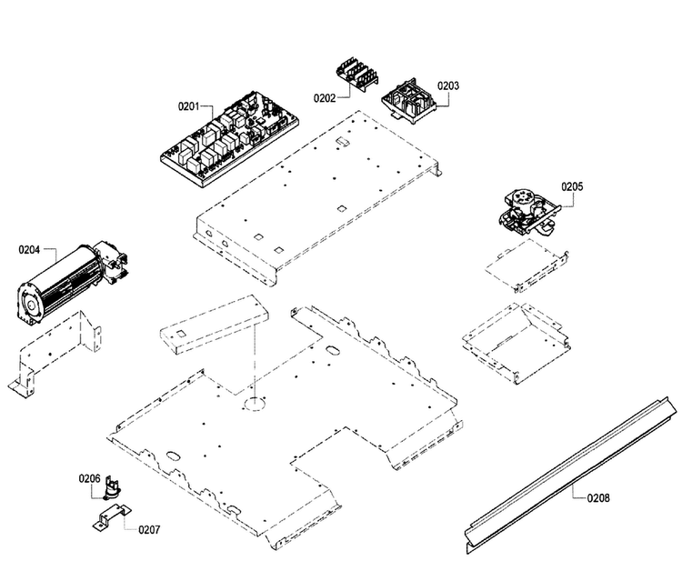 Pcb Diagram and Parts List for HBN5620UC 01 Bosch Wall Oven