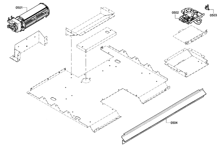 Fan Diagram and Parts List for HBN5620UC 03 Bosch Wall Oven
