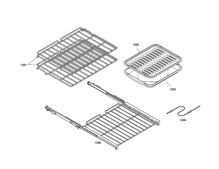Racks Diagram and Parts List for MEMCW271ES-01  Thermador Microwave
