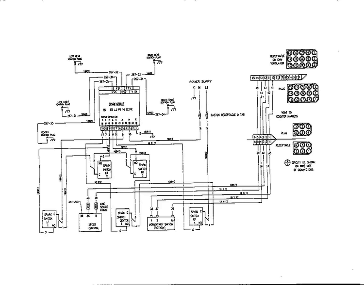 Section 16 Diagram and Parts List for GGNCV30  Thermador Cooktop