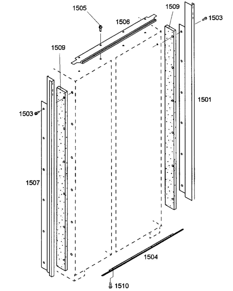 Trom Assy Diagram and Parts List for KBUDT4255E 01 Thermador Refrigerator