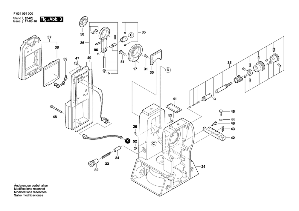 Diagram 3 Diagram and Parts List for 77-337 F 034 054 S01 Bosch Miscellaneous