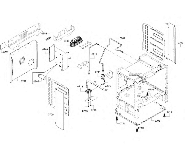 Frame Diagram and Parts List for HGIP054UC 02 Bosch Range