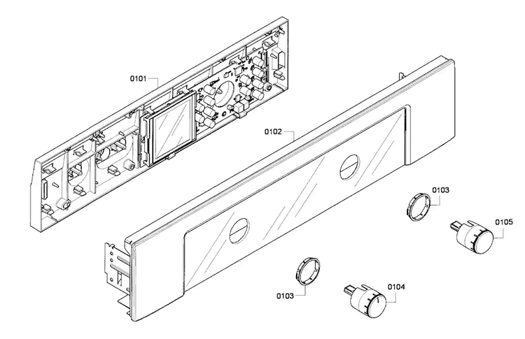 Panel Diagram and Parts List for HBL5720UC 03 Bosch Microwave