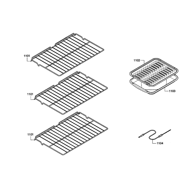 Shelfs Diagram and Parts List for HBL5750UC 03 Bosch Microwave