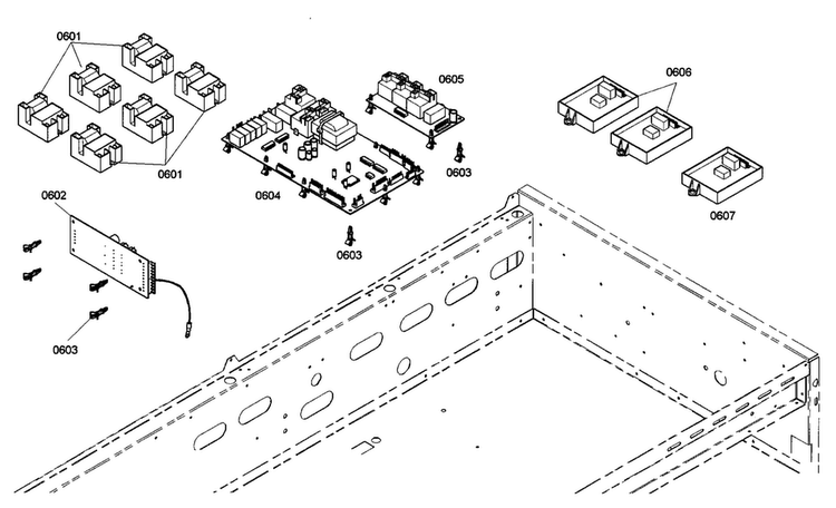 Control Assy Diagram and Parts List for PRG486ELG03  Thermador Range