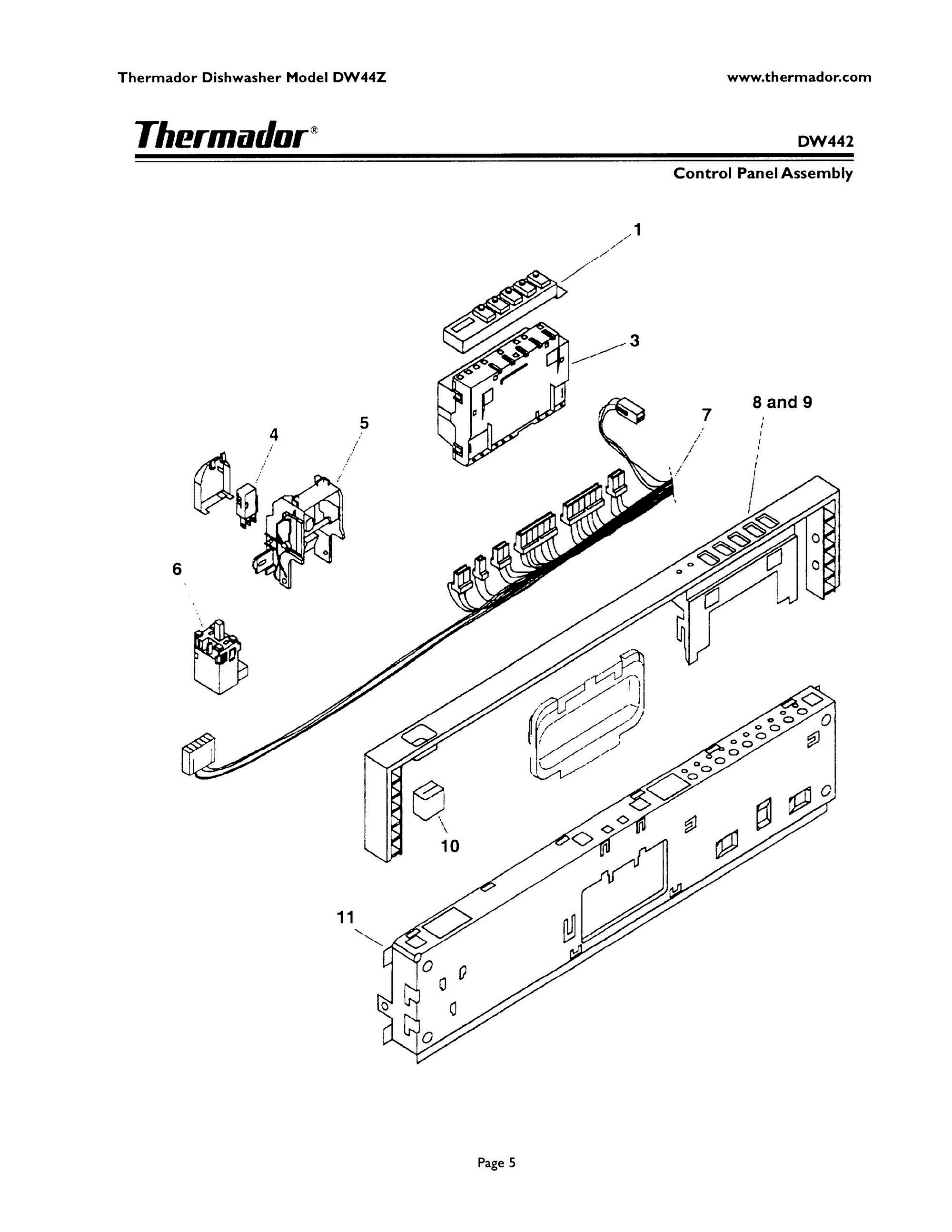 04 - CONTROL PANEL Diagram and Parts List for DW44ZSB  Bosch Dishwasher