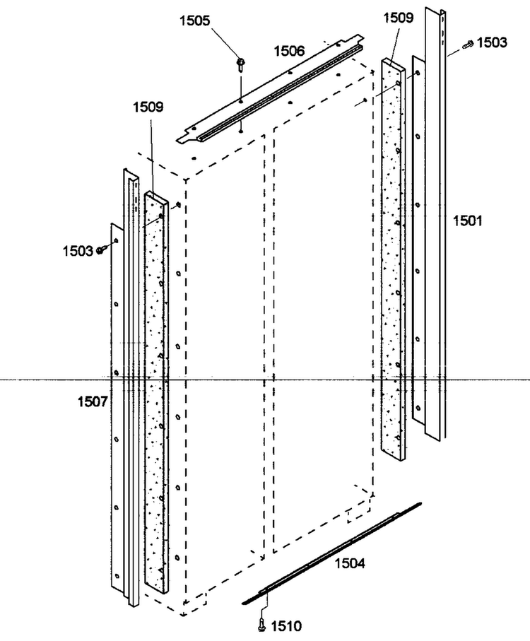 Door Trim Diagram and Parts List for KBUDT4865E 01 Thermador Refrigerator