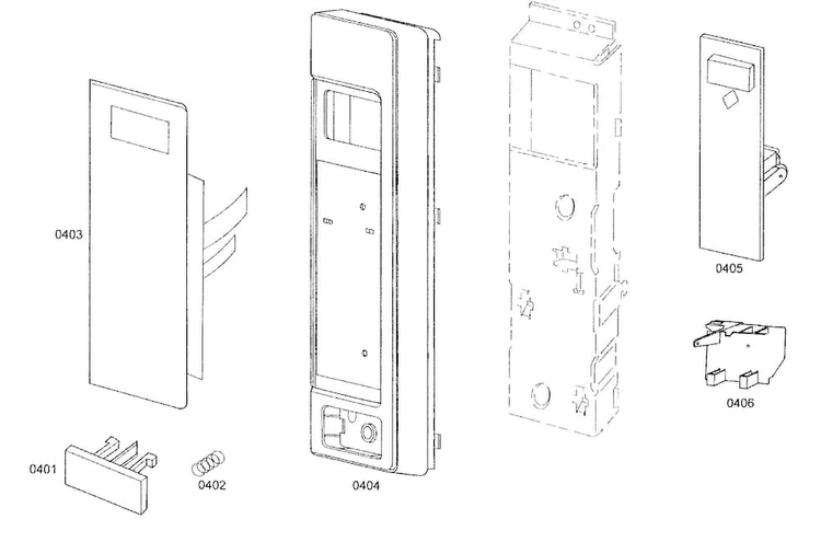 Keypad Diagram and Parts List for MEM301ES01  Thermador Microwave