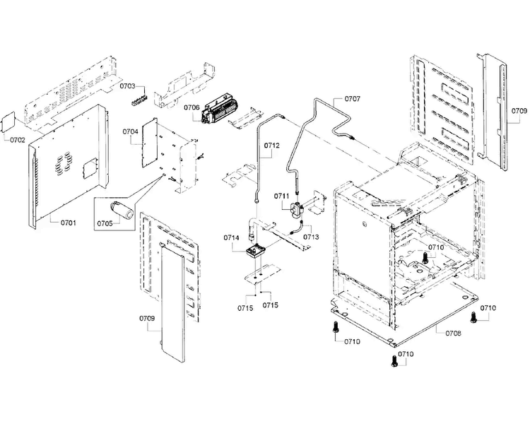 Frame Diagram and Parts List for HGIP054UC 01 Bosch Range
