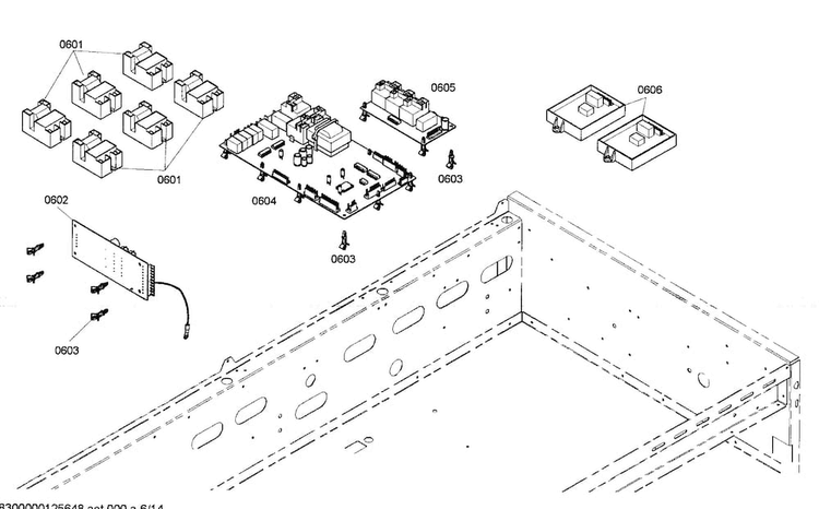 Control Assy Diagram and Parts List for PRG486EDG02  Thermador Range