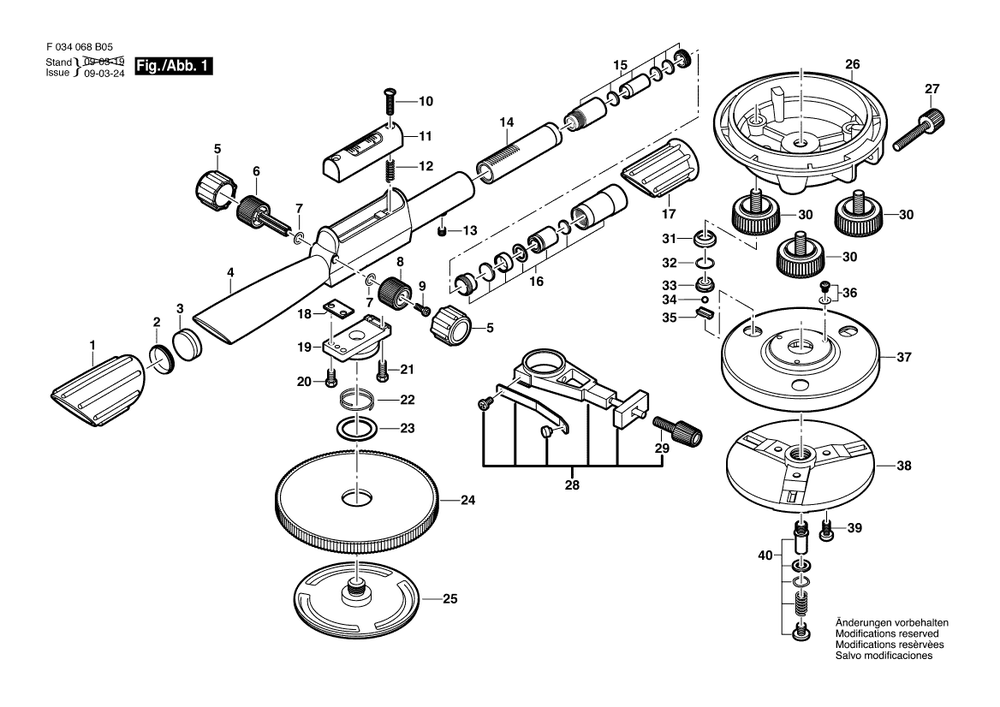 Diagram Diagram and Parts List for 135N F 034 068 B05 Bosch Laser Level