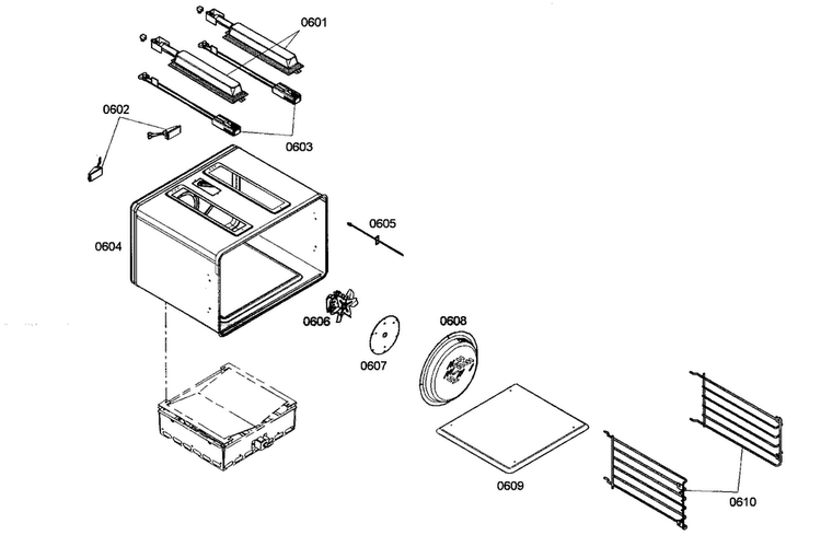 Lamp Assy Diagram and Parts List for PRL304EG02  Thermador Range