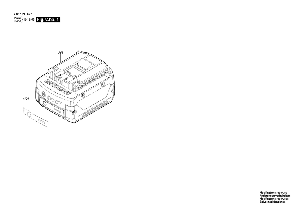 Diagram Diagram and Parts List for GBA14,4V 2 607 336 079 Bosch Charger
