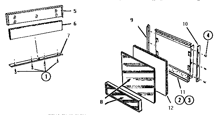 Door Panel Diagram and Parts List for TD5000S  Thermador Dishwasher