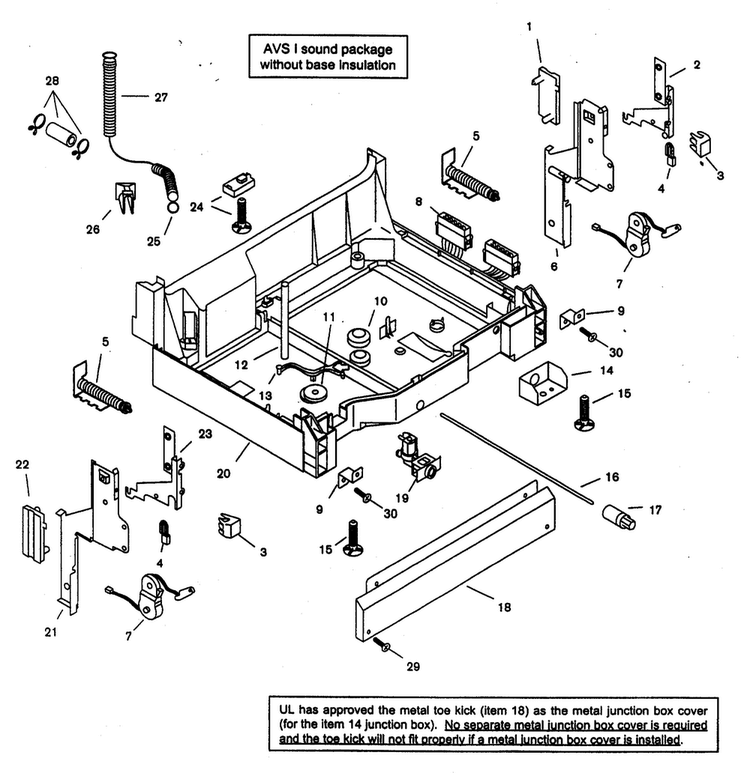 Base Diagram and Parts List for SHU53E06UC 14 Bosch Dishwasher