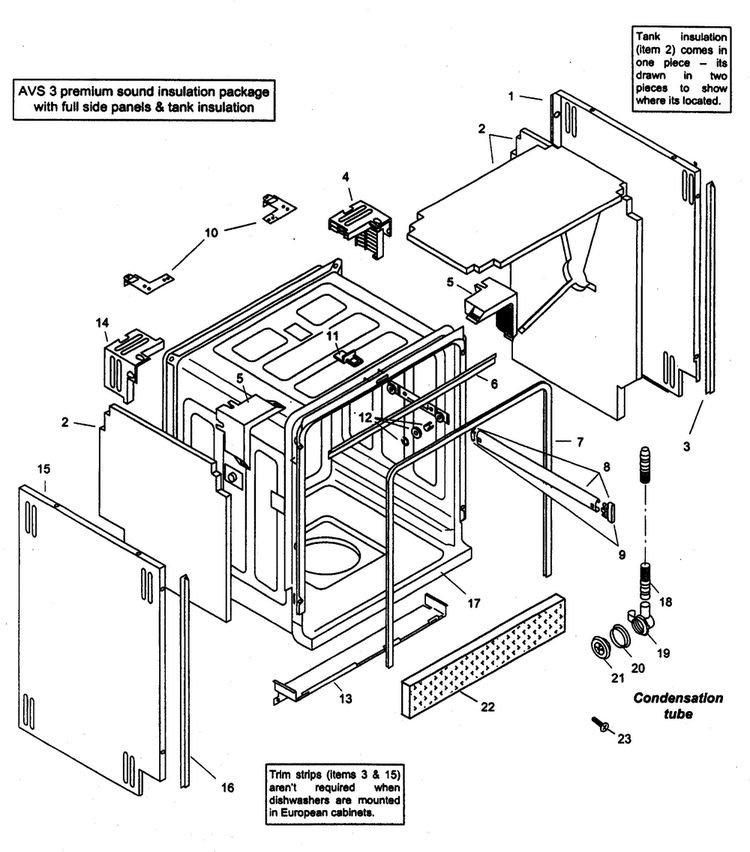 Tank Assy Diagram and Parts List for SHX99B06UC 14 Bosch Dishwasher