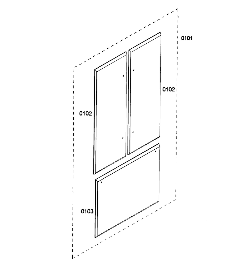 Door Panels Diagram and Parts List for T36IT71FNS 01 Thermador Refrigerator